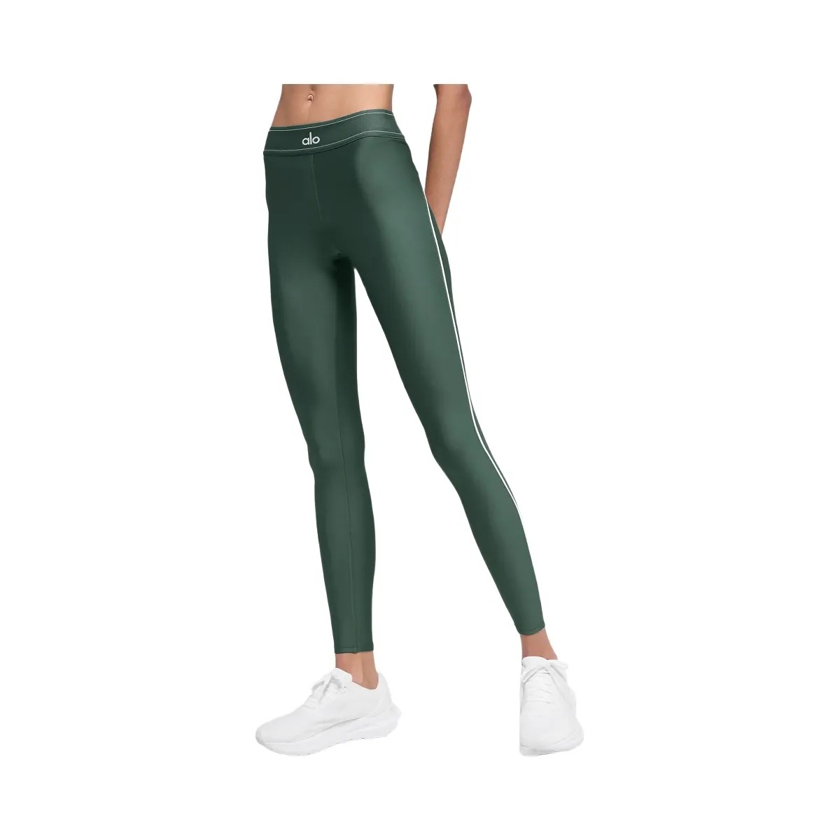 Alo Women's Airlift High-Waist Suit Up Legging - Clover Green/White - HypeFly India View 1