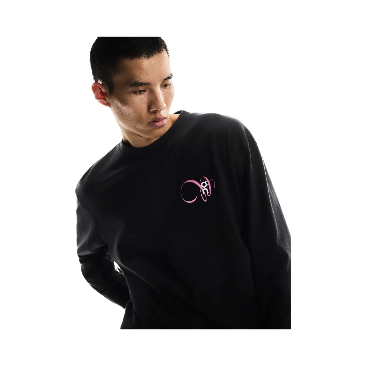 On Club Long-T Graphic Black - HypeFly India View 6