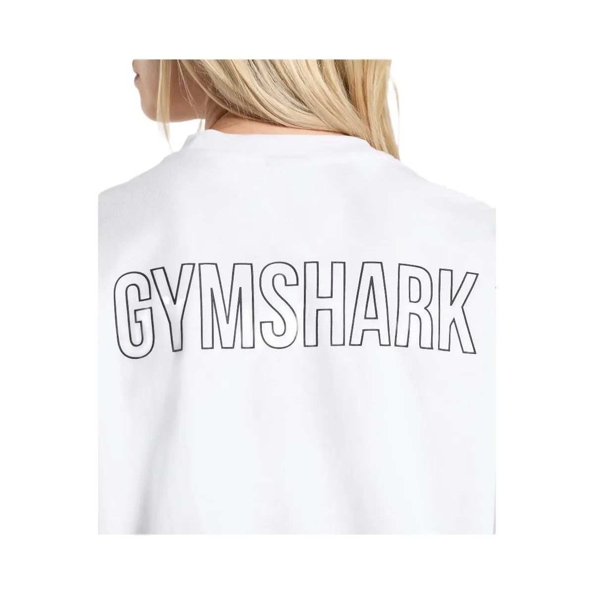 Gymshark Trace Graphic Oversized T-Shirt - White - HypeFly India View 4