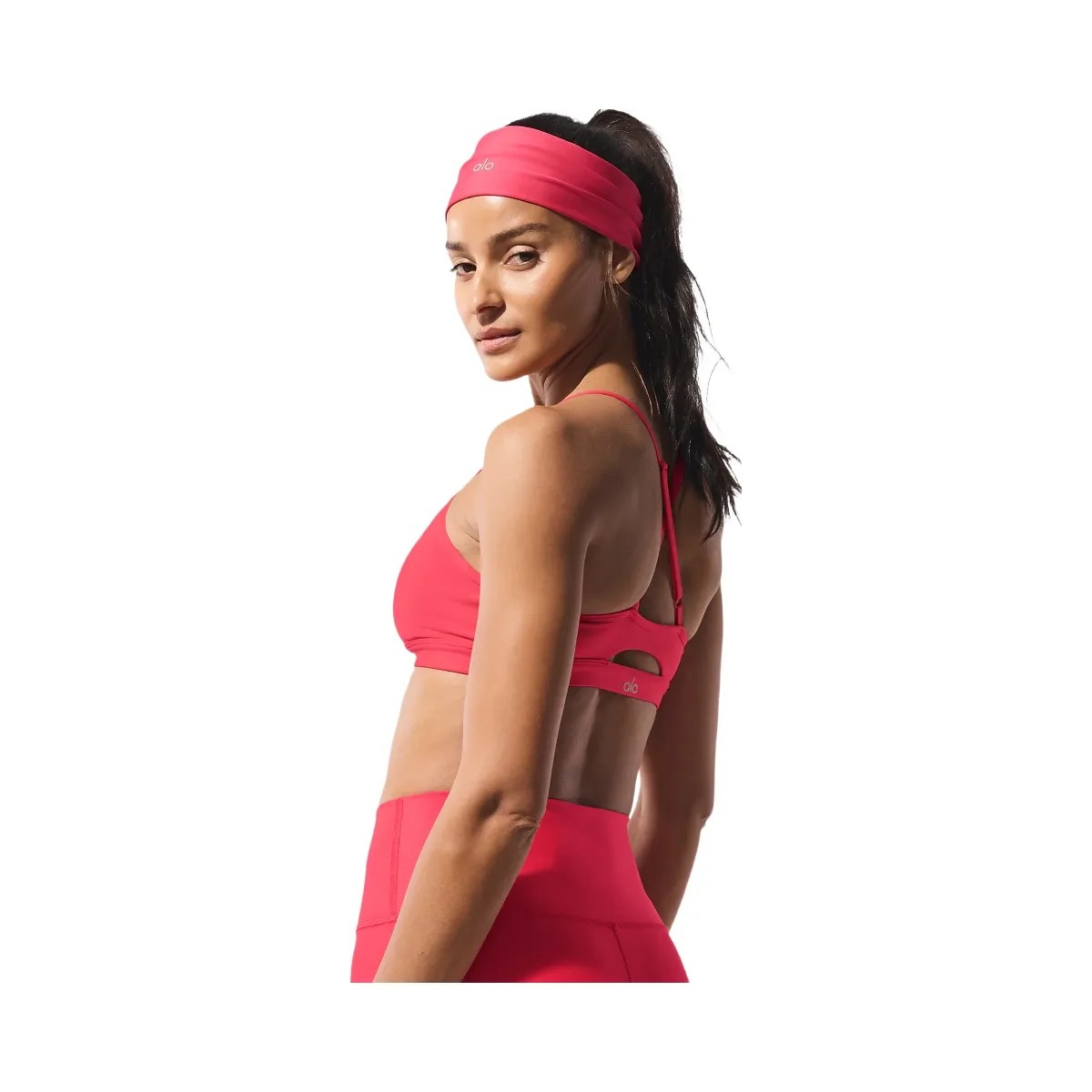 Alo Women's Airlift Intrigue Bra - Candy Red - HypeFly India View 2