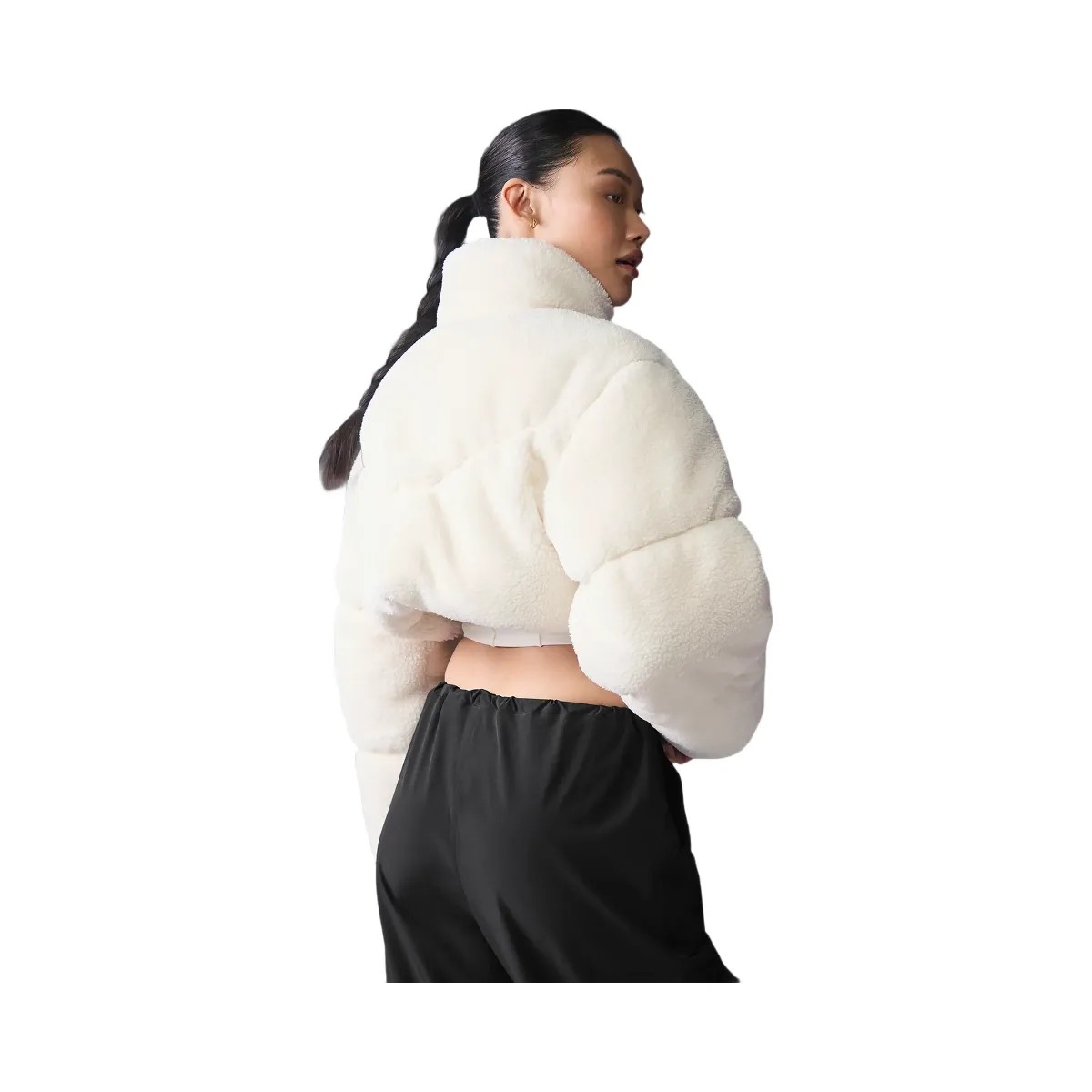 Alo Women's Sherpa Main Act Corset Puffer - Ivory - HypeFly India View 3