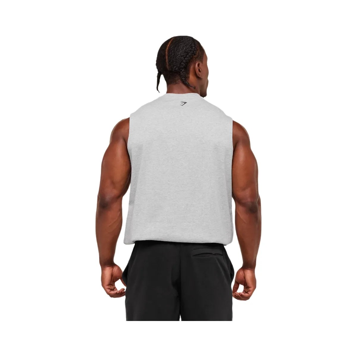 Gymshark Fade Graphic Tank - Light Grey Core Marl - HypeFly India View 2