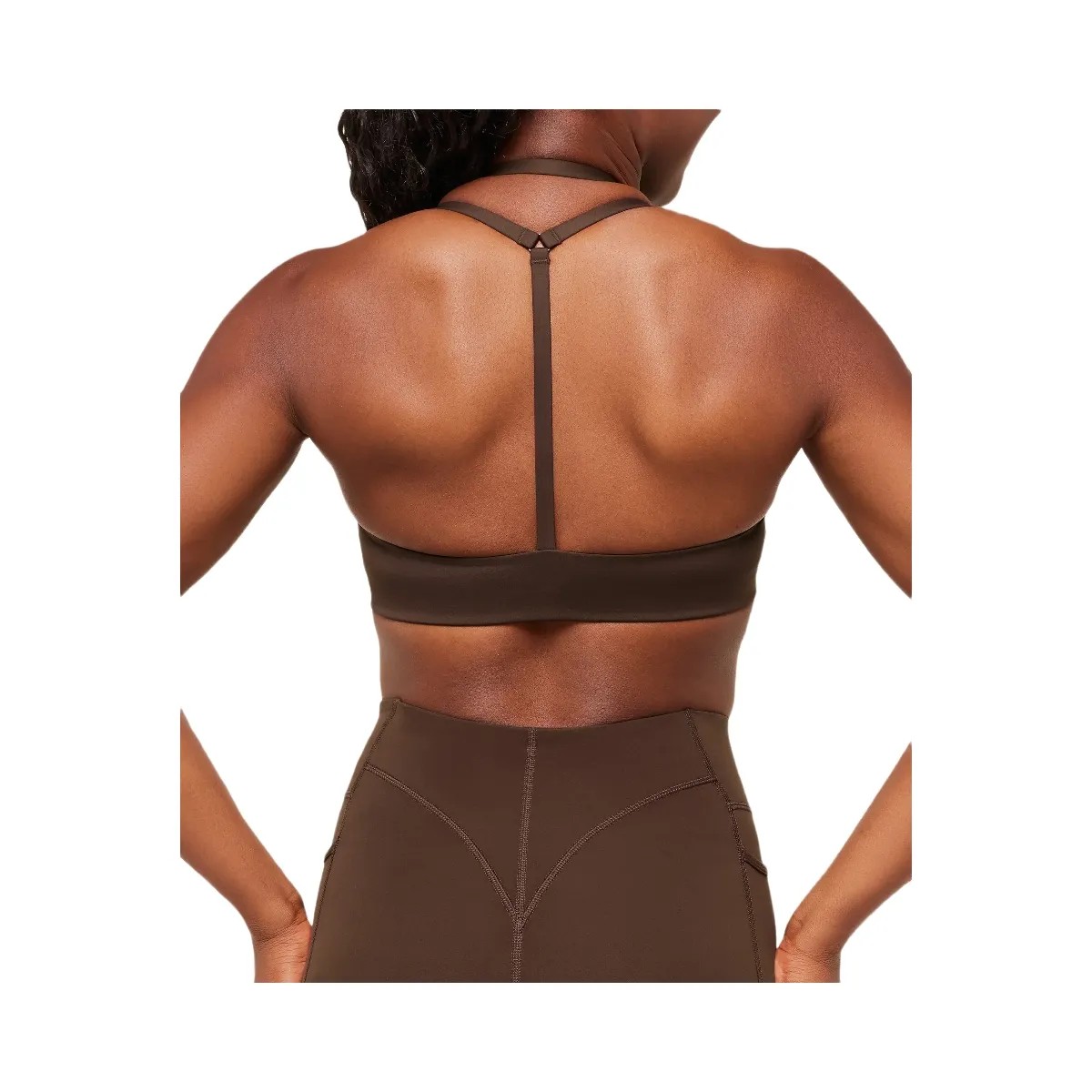 Gymshark Reps T Back Sports Bra - Archive Brown - HypeFly India View 6
