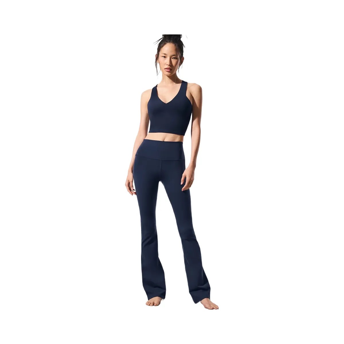 Alo Women's Airbrush High-Waist Bootcut Legging - Navy - HypeFly India View 6
