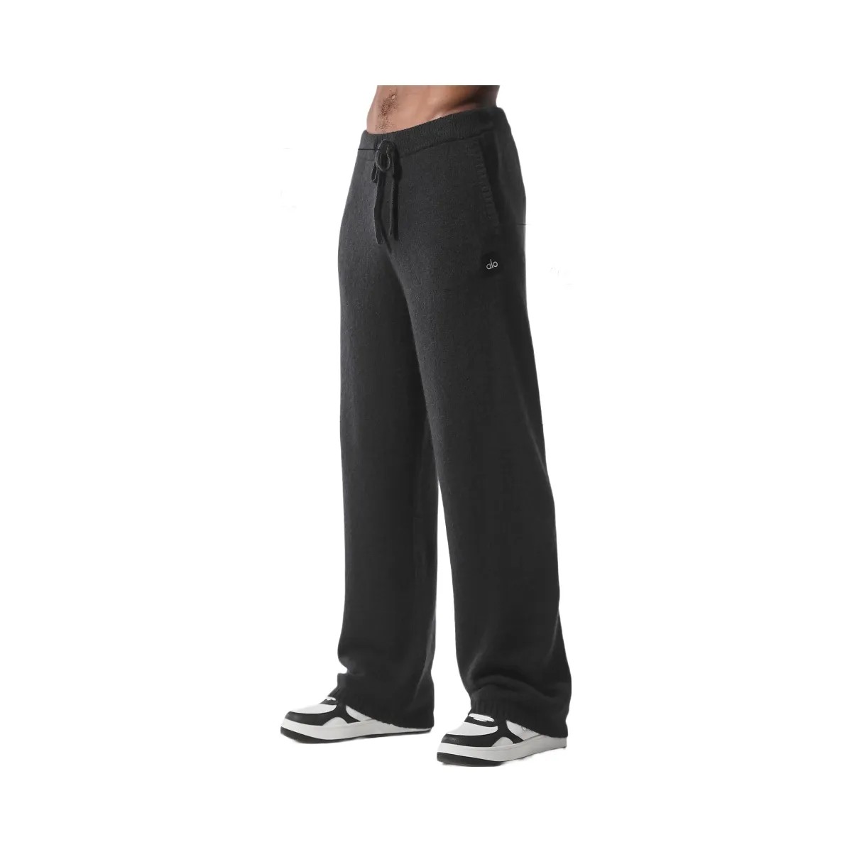 Alo Men's Wool Cashmere New Class Sweatpant - Black - HypeFly India View 4