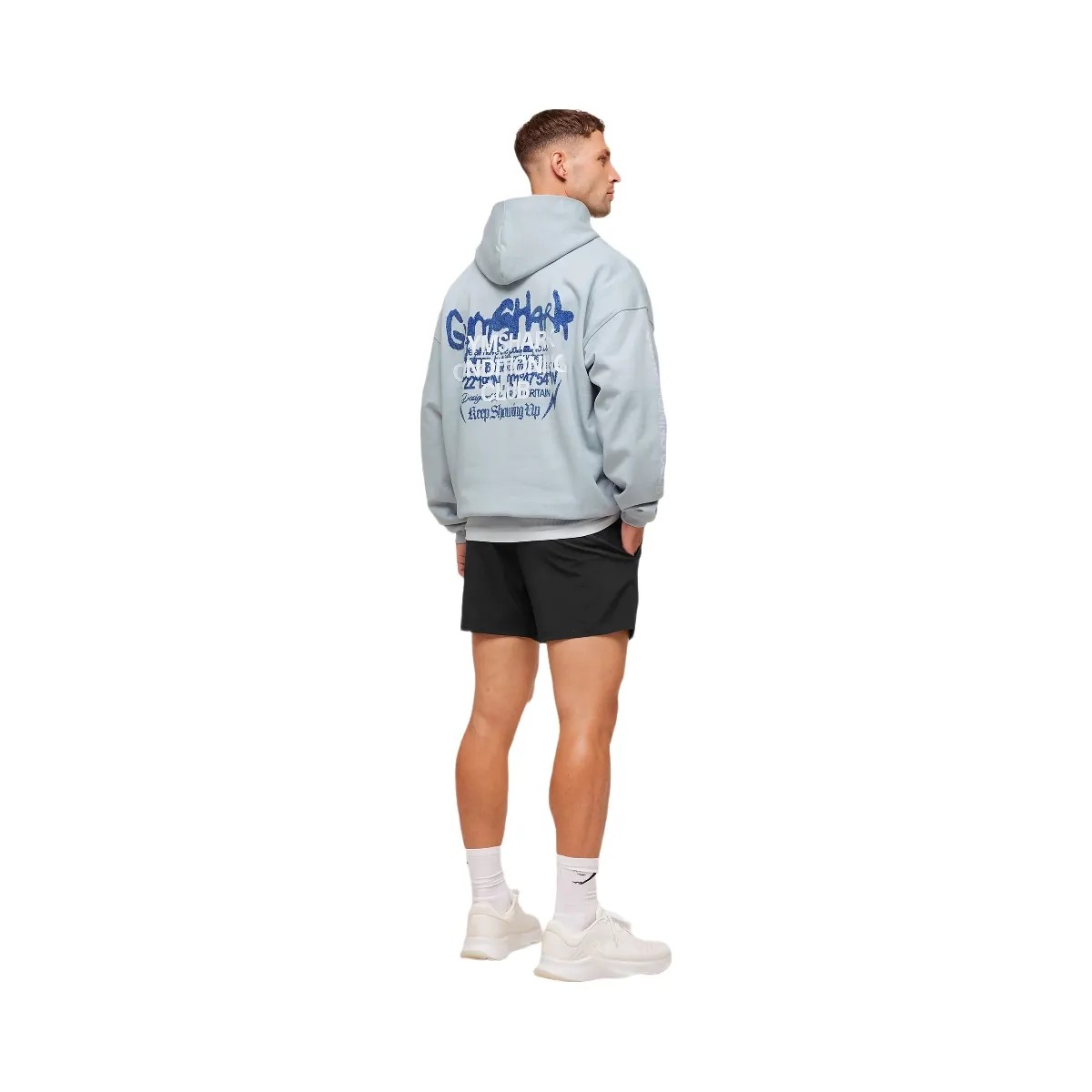 Gymshark GSCC Hoodie - Smoke Blue - HypeFly India View 3