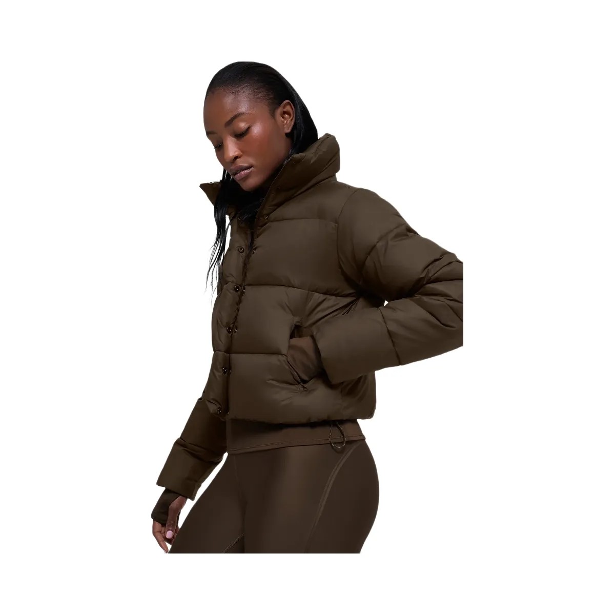 Alo Women's Gold Rush Puffer - Espresso - HypeFly India View 1