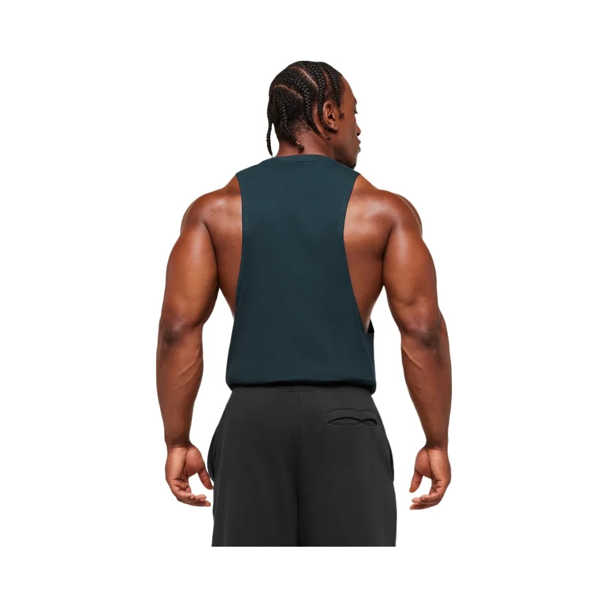 Gymshark Legacy Drop Arm Tank - Deep Petrol Blue - HypeFly India View 2