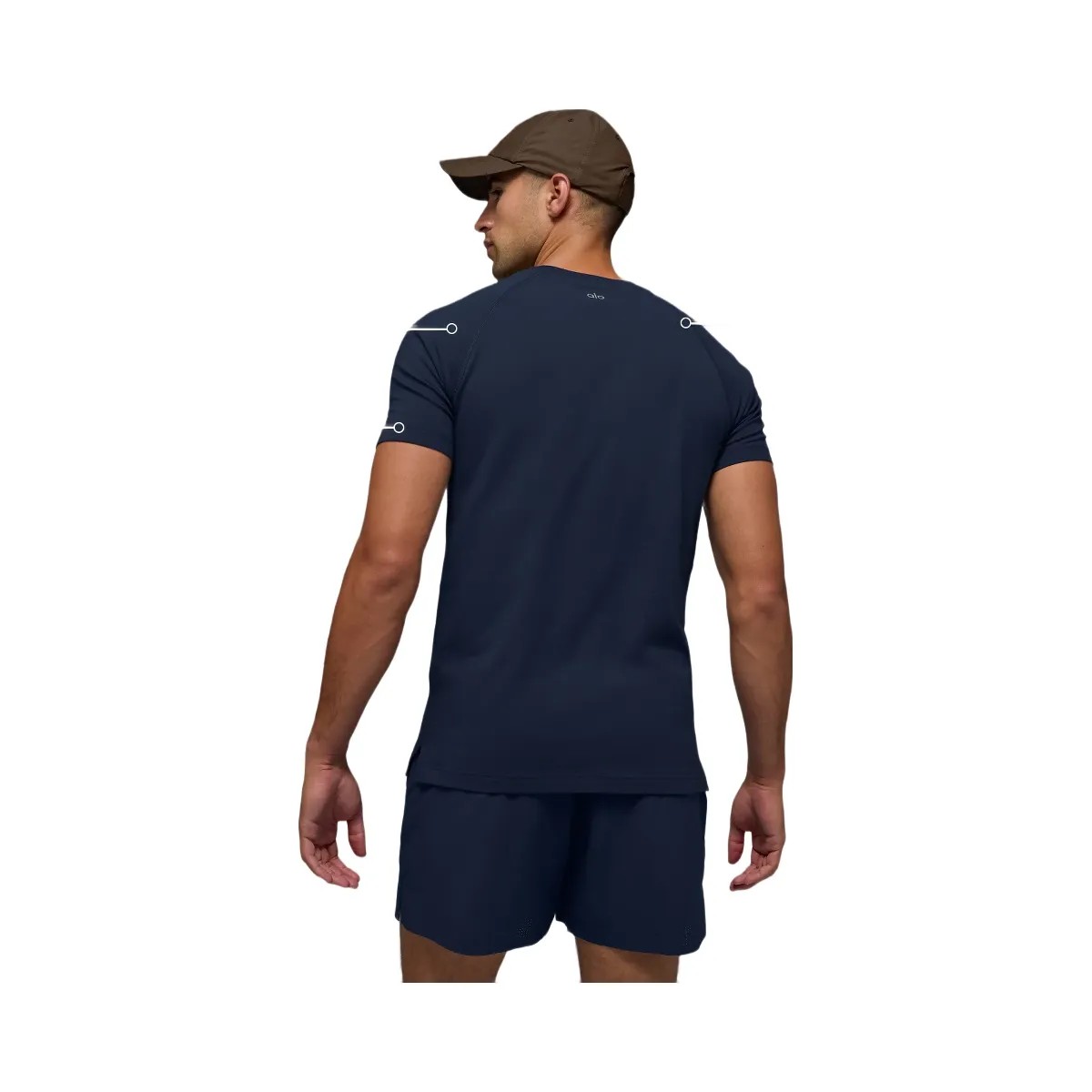 Alo Men's ALO Vapor Crewneck Short Sleeve - Navy - HypeFly India View 2
