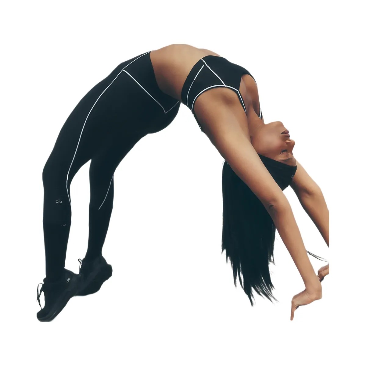 Alo Women's Airlift High-Waist Haven Legging - Black/White - HypeFly India View 6