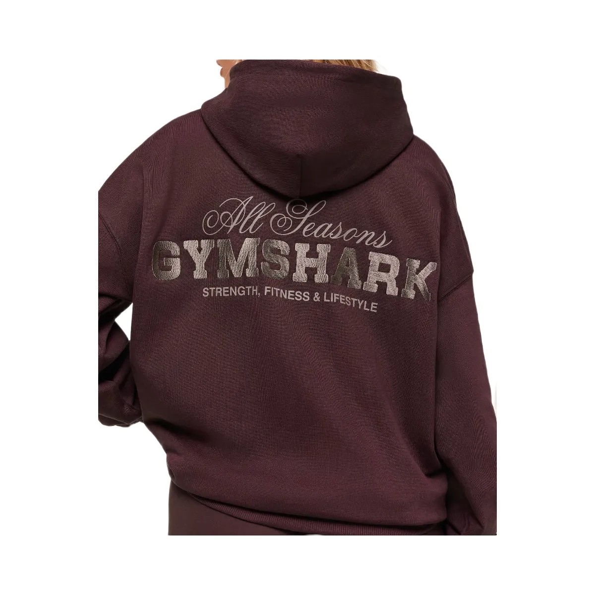 Gymshark All Seasons Graphic Hoodie - GS Cherry Purple - HypeFly India View 4
