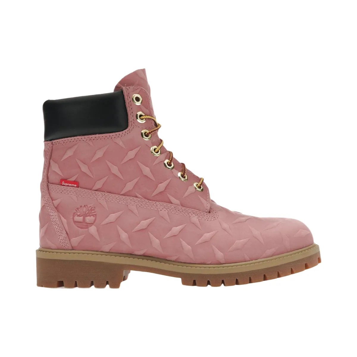 Timberland 6" Premium Waterproof Boot Supreme Diamond Plate Pink - HypeFly India View 1
