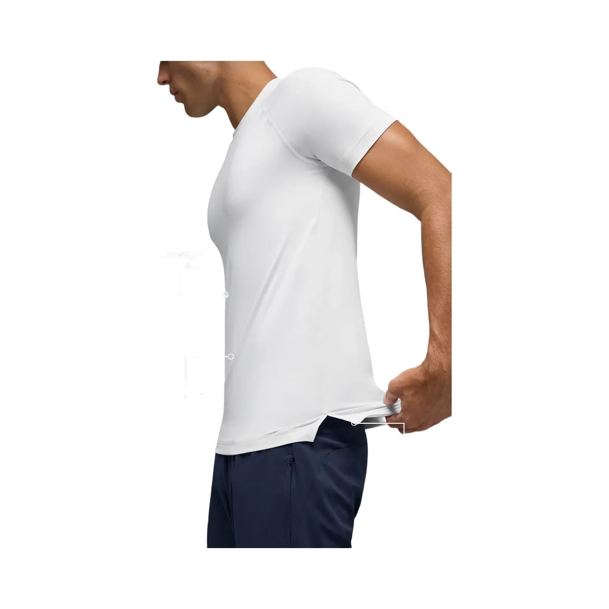 Alo Men's Idol Crewneck Short Sleeve - White - HypeFly India View 2