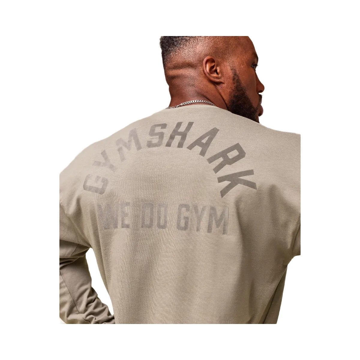 Gymshark We Do Gym Long Sleeve T-Shirt - Linen Brown - HypeFly India View 2