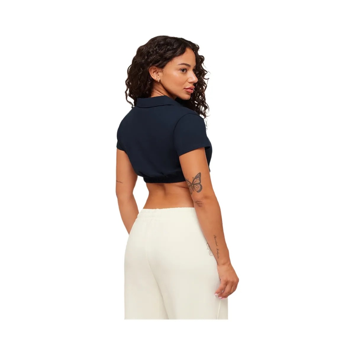 Gymshark x Analis Cropped Polo - Midnight Blue - HypeFly India View 2
