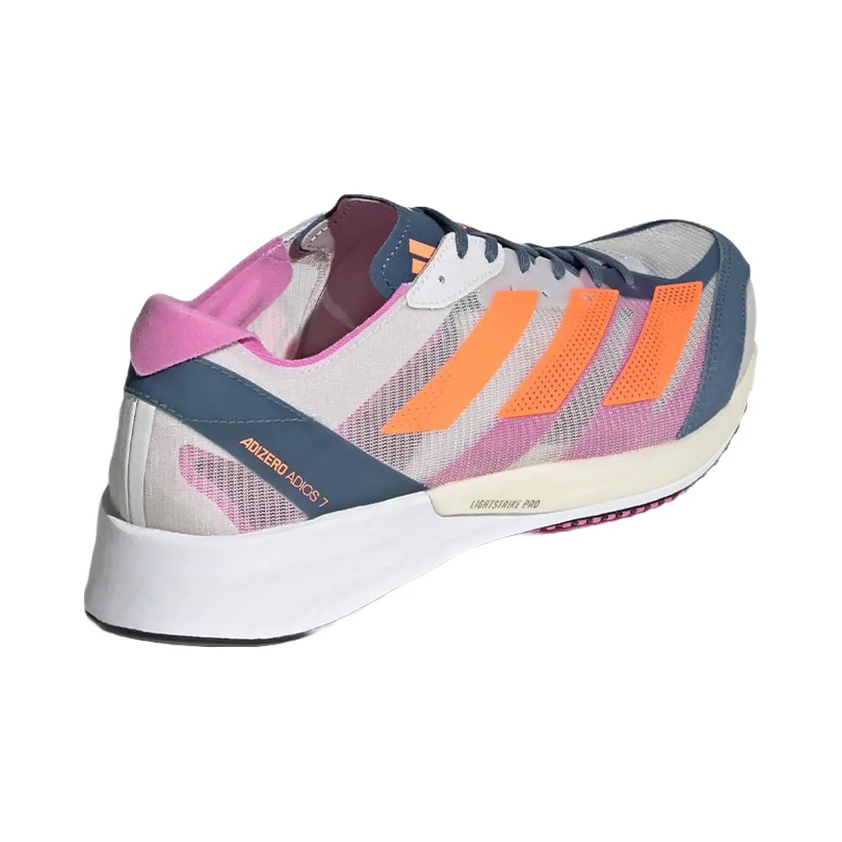 Adidas Adizero Adios 7 Dash Grey Solar Orange Wonder Steel - HypeFly India View 4
