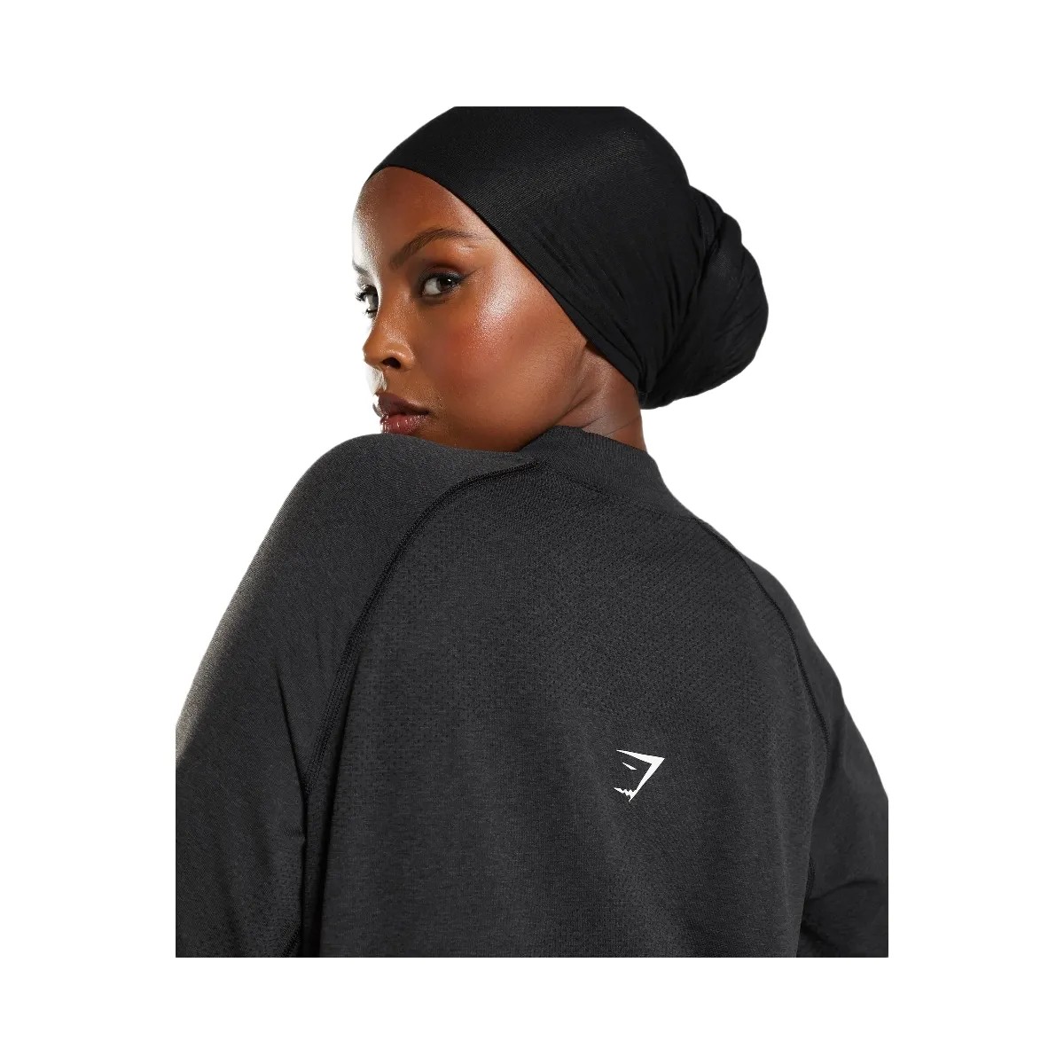 Gymshark Vital Long Line Top - Black Marl - HypeFly India View 4