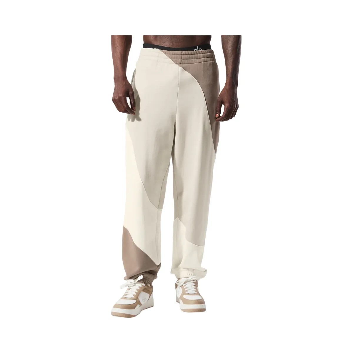 Alo Men's Make Waves Sweatpant - Ivory/Bone/Gravel - HypeFly India View 1