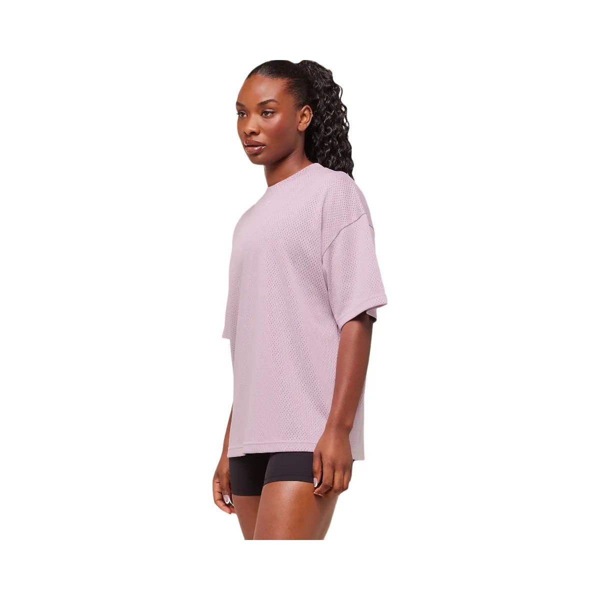 Gymshark Lifting Mesh Oversized Tee - Warm Lilac - HypeFly India View 3