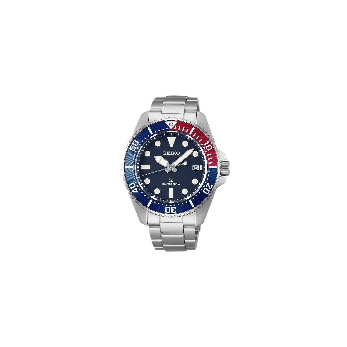 Seiko Prospex Solar Divers in Blue-Red-Blue Men's - HypeFly India View 1