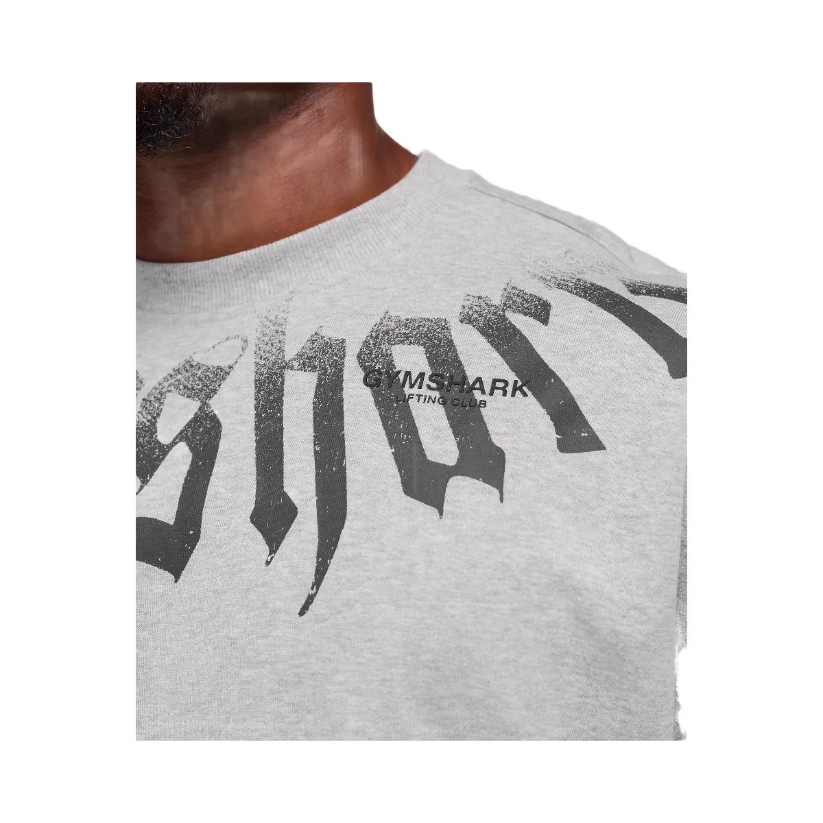 Gymshark Fade Graphic Long Sleeve T-Shirt - Light Grey Core Marl - HypeFly India View 4