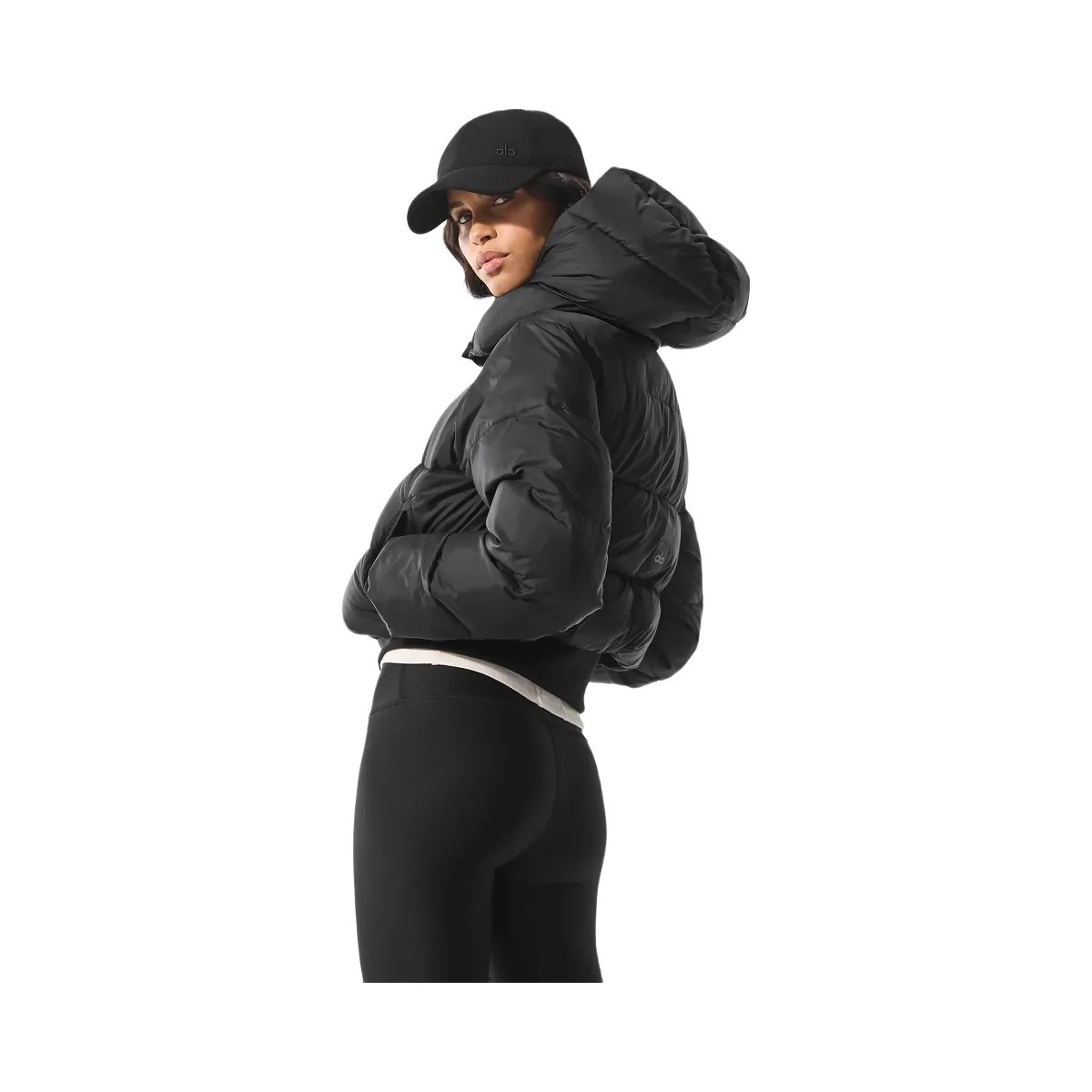 Alo Women's Foxy Puffer Jacket - Black - HypeFly India View 3