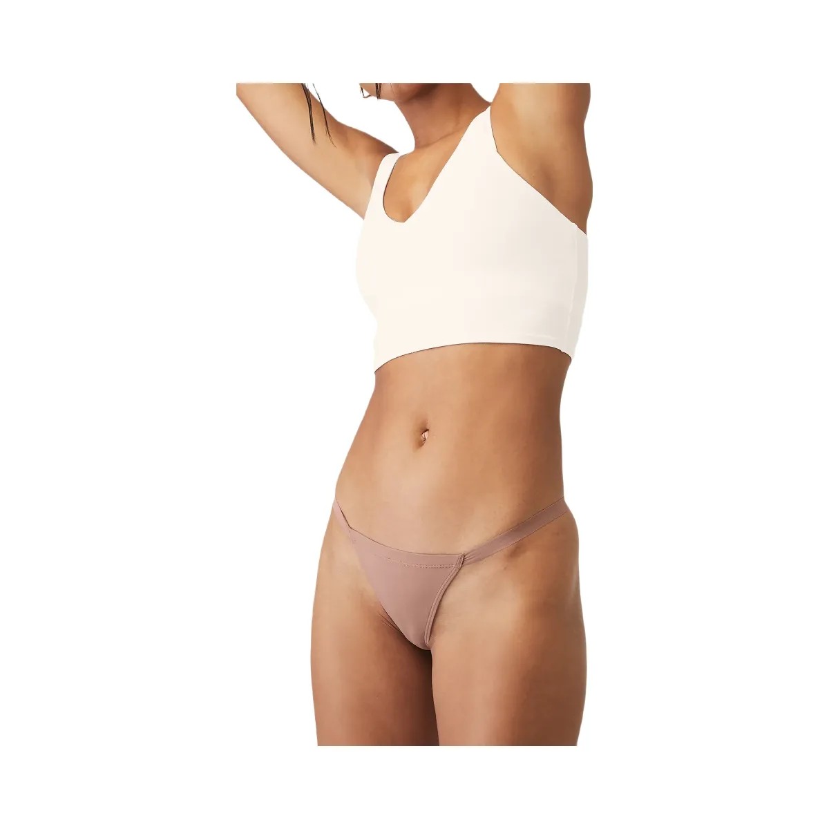 Alo Women's Airbrush Invisible String Thong - Smoky Quartz - HypeFly India View 1