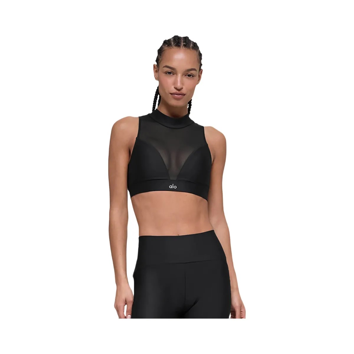 Alo Women's Airlift Mesh Infatuation Bra - Black - HypeFly India View 1