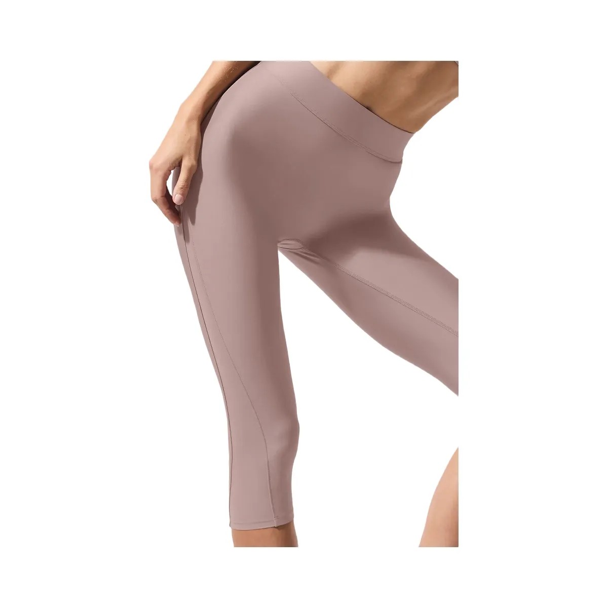 Alo Women's Airlift Mesh High-Waist Just Right Capri - Taupe - HypeFly India View 2