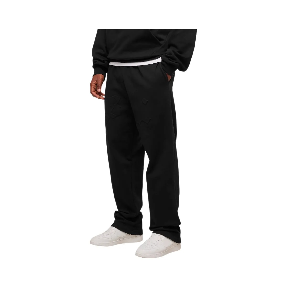 Gymshark Embossed Straight Leg Jogger - Black - HypeFly India View 2