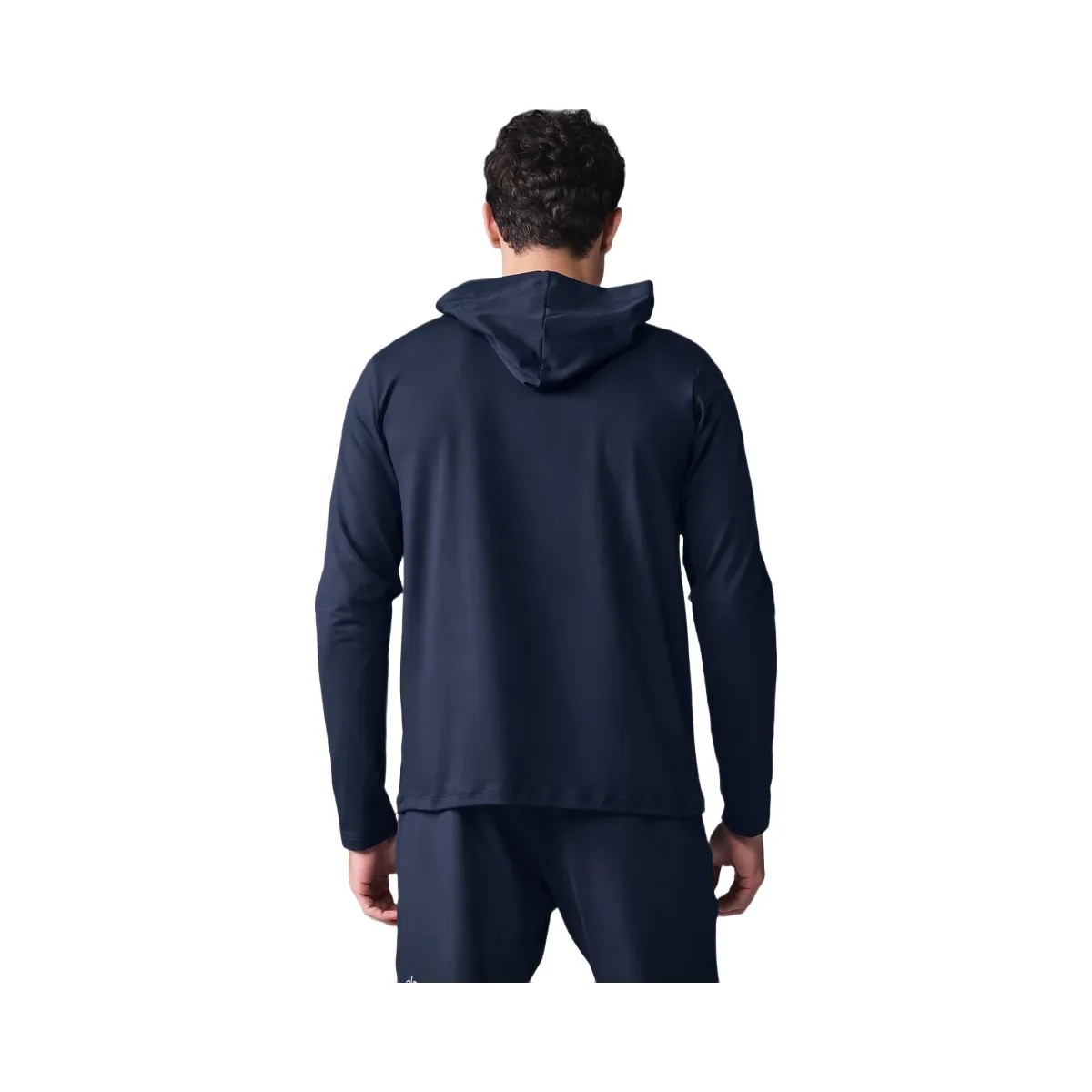 Alo Men's Conquer Reform Long Sleeve With Hood - Navy - HypeFly India View 3