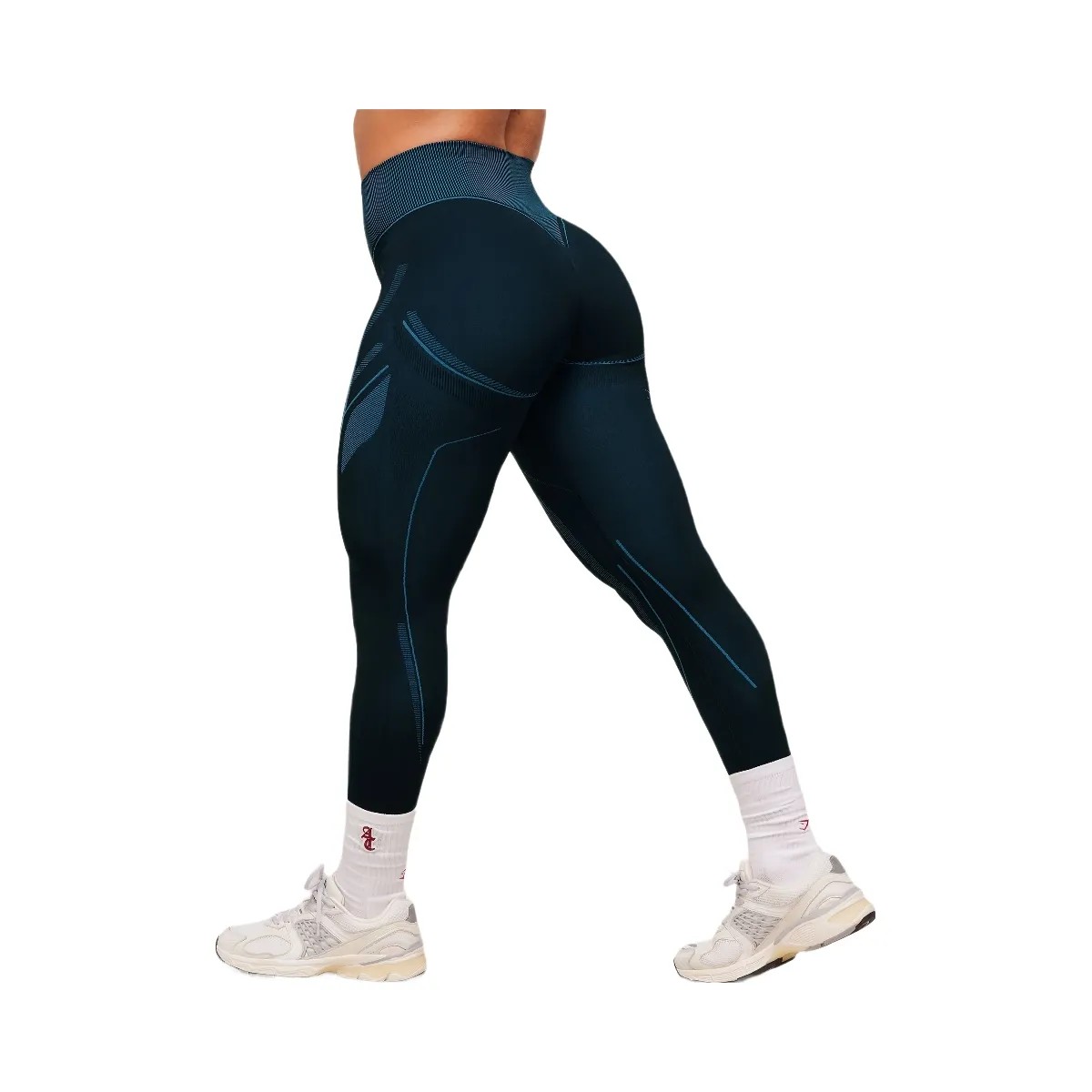 Gymshark x Analis Seamless Leggings - Midnight Blue/Lats Blue - HypeFly India View 3