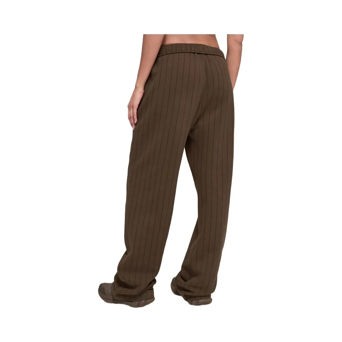 Alo Pinstripe Straight Leg Sweatpant - Espresso Pinstripe - HypeFly India View 3