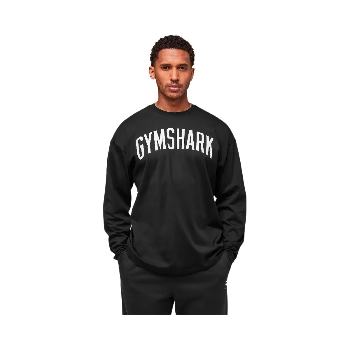 Gymshark Worn Graphic Long Sleeve T-Shirt - Black - HypeFly India View 3
