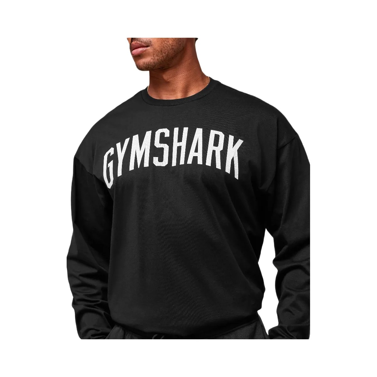 Gymshark Worn Graphic Long Sleeve T-Shirt - Black - HypeFly India View 4