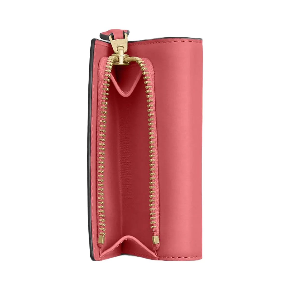 Coach Micro Wallet Leather-Gold-Bright Coral - HypeFly India View 2