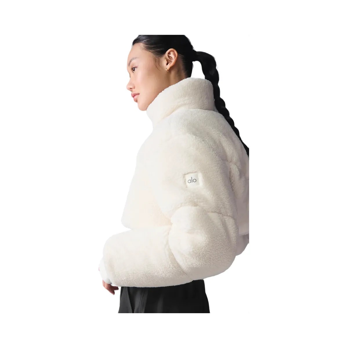 Alo Women's Sherpa Main Act Corset Puffer - Ivory - HypeFly India View 4