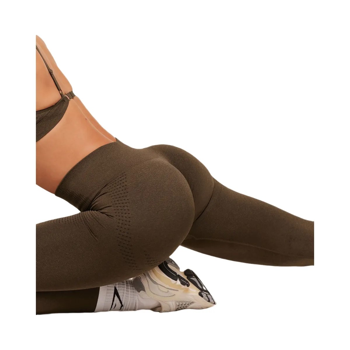 Gymshark Vital Soft Leggings - Espresso Marl - HypeFly India View 5