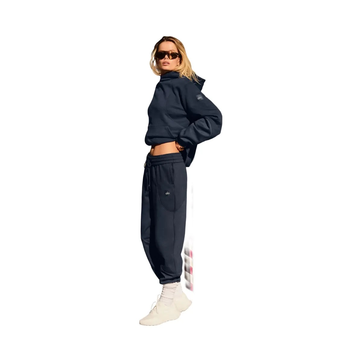 Alo Make Waves Sweatpant - Navy Tonal - HypeFly India View 5