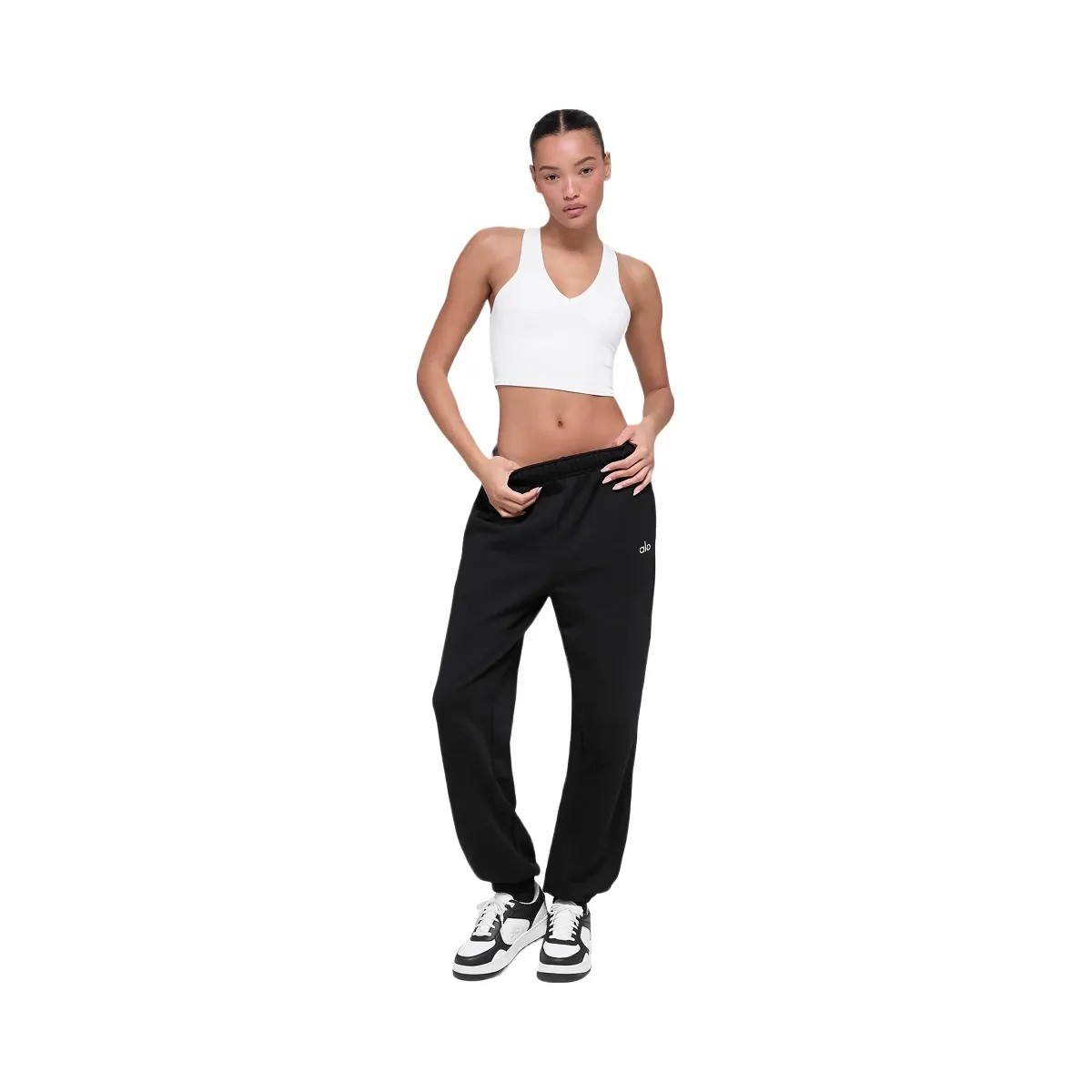 Alo Women's Airbrush Real Bra Tank - White - HypeFly India View 4