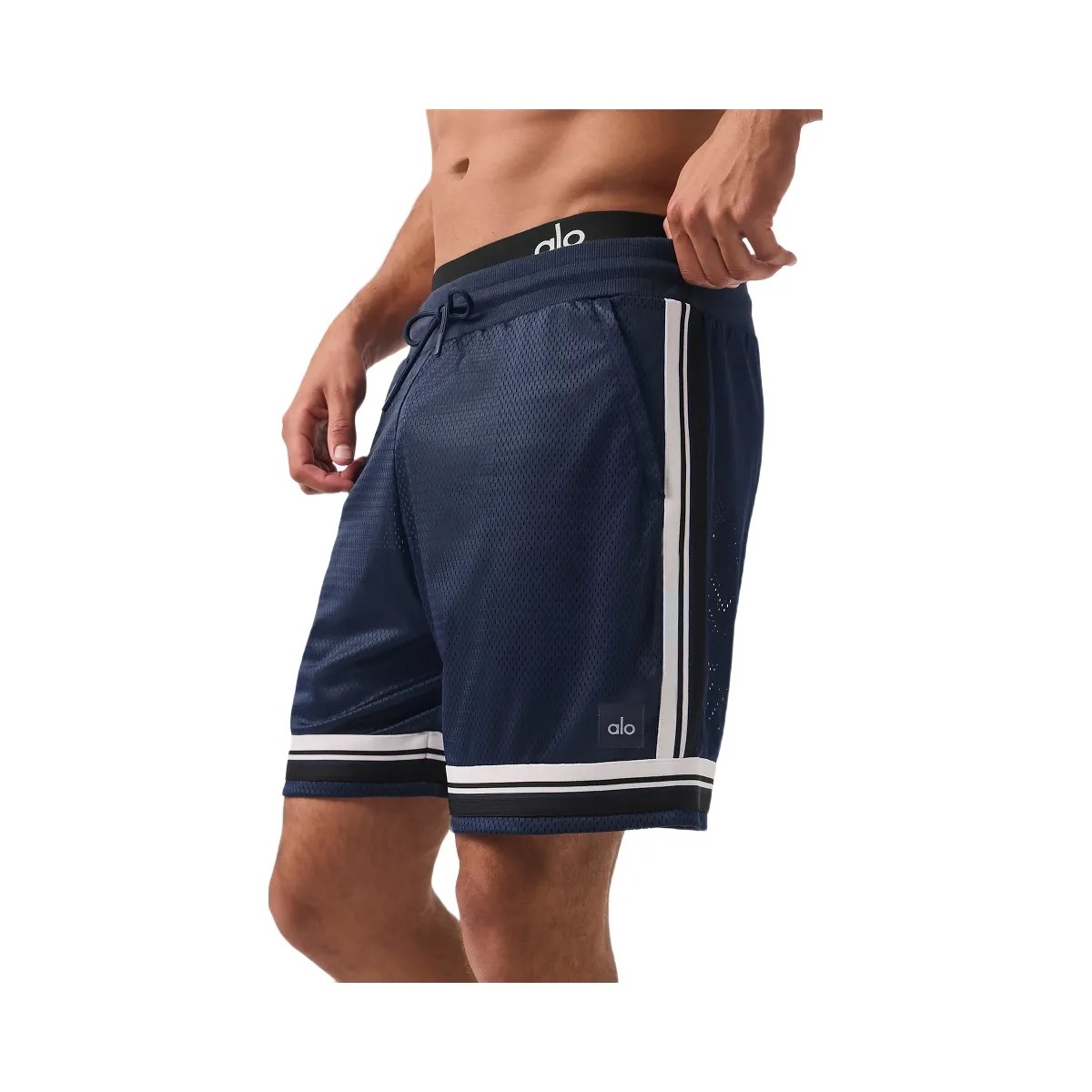 Alo Men's 7" Key Mesh Basketball Short - Navy - HypeFly India View 2