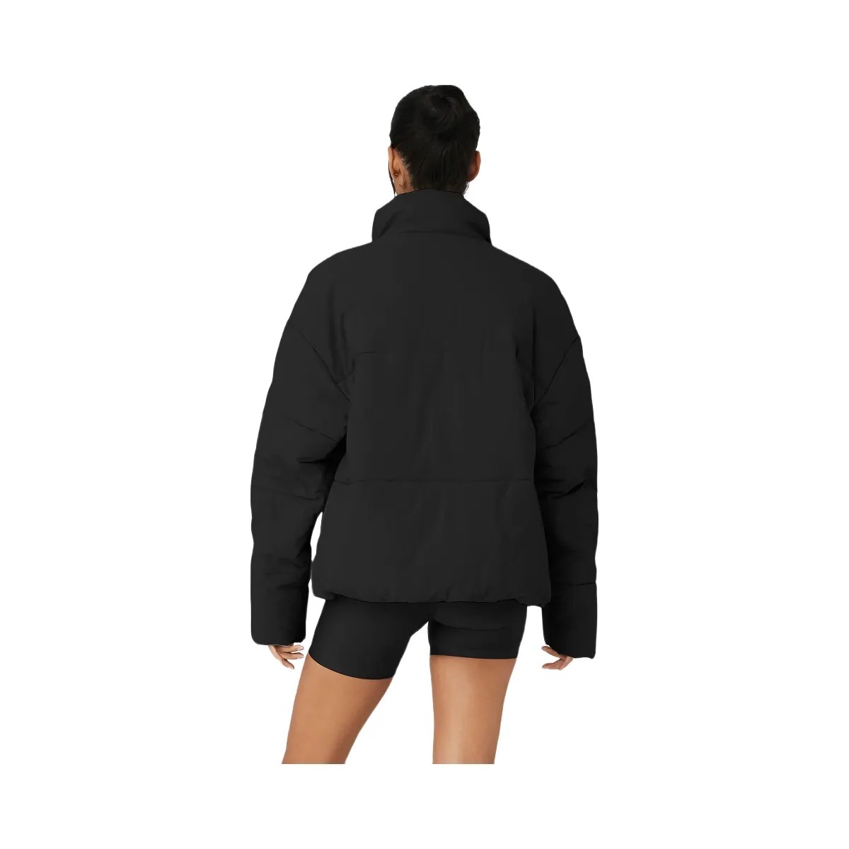 Alo Women's Stretch Woven Street Puffer - Black - HypeFly India View 4