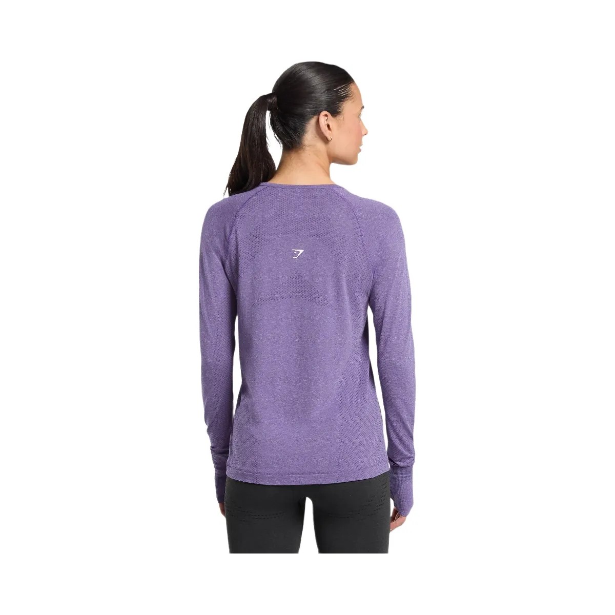 Gymshark Vital Light Long Sleeve Top - Functional Purple/Marl - HypeFly India View 2