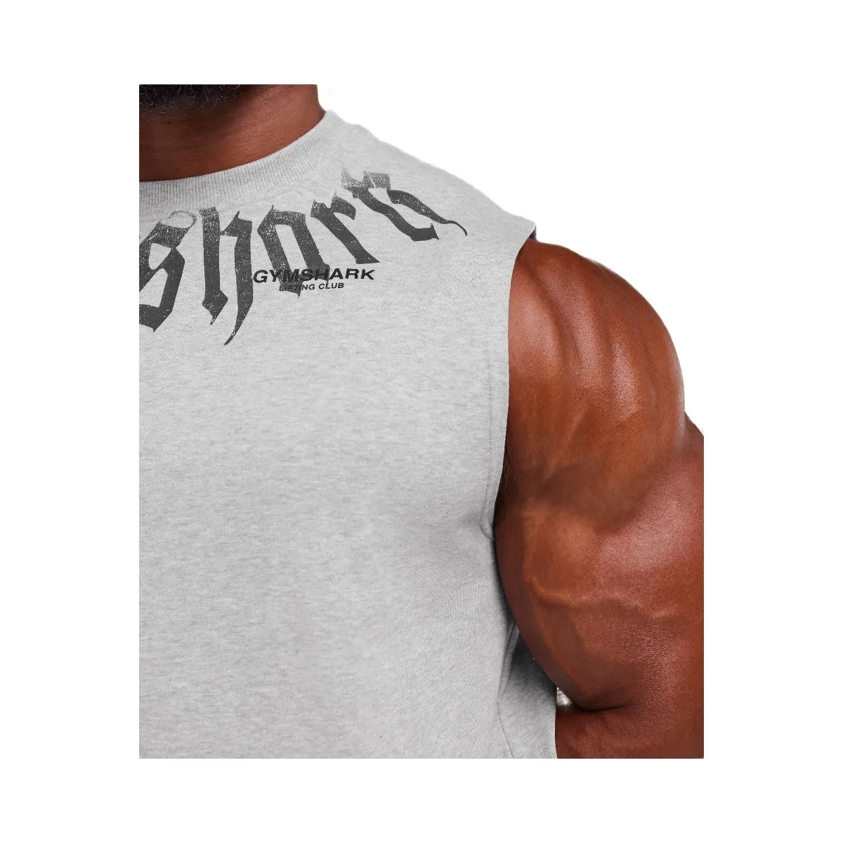 Gymshark Fade Graphic Tank - Light Grey Core Marl - HypeFly India View 5