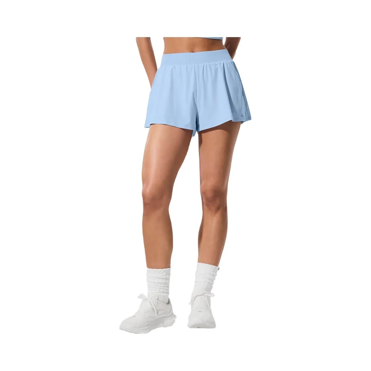 Alo Women's Breezy Short - Seashell Blue - HypeFly India View 4