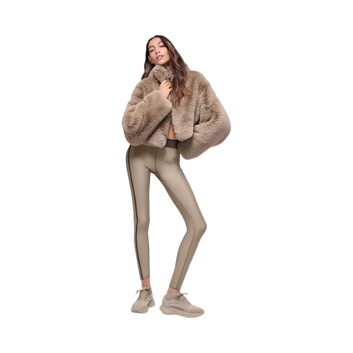 Alo Women's Faux Fur Allure Jacket - Oat - HypeFly India View 5