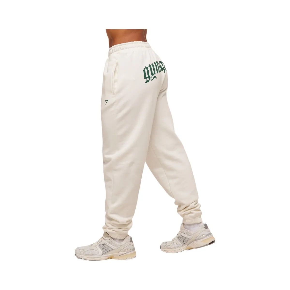 Gymshark Strength Department Joggers - Soft White - HypeFly India View 2