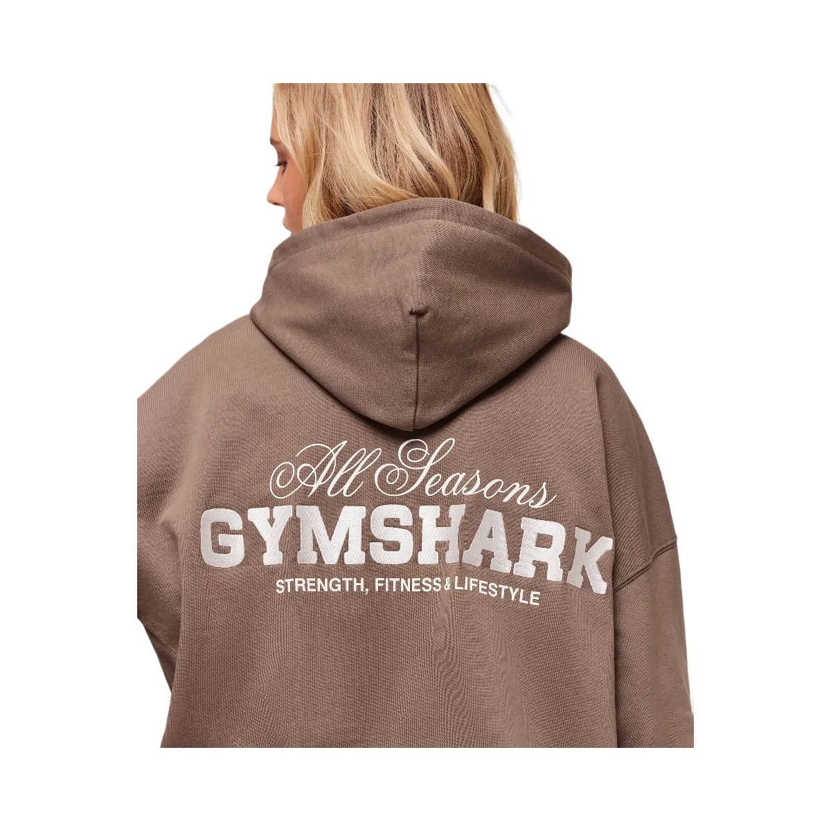 Gymshark All Seasons Graphic Hoodie - Soft Brown - HypeFly India View 4