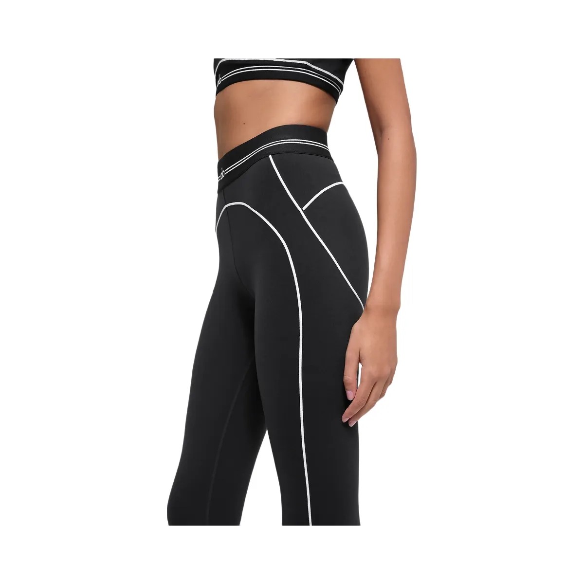 Alo Women's Airbrush High-Waist 7/8 Heart Throb Legging - Black/White - HypeFly India View 4