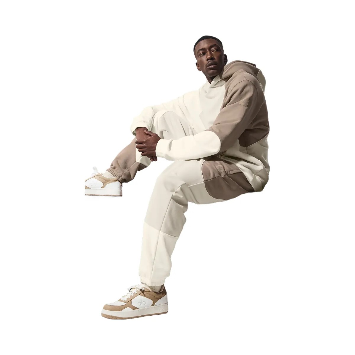 Alo Men's Make Waves Sweatpant - Ivory/Bone/Gravel - HypeFly India View 5